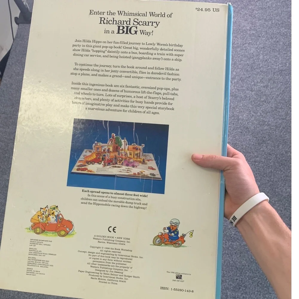 Richard Scarry's Biggest Pop-Up Book Ever! 1992 Golden Books Hardcover Busytown